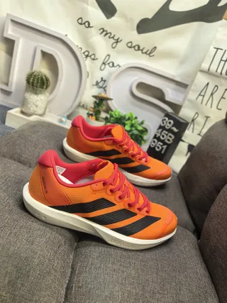 Adidas Orange rouge léger Silhouette de course maille supérieure chaussures de course 9