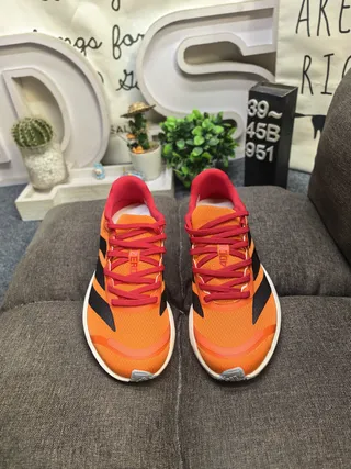 Adidas Orange rouge léger Silhouette de course maille supérieure chaussures de course 10