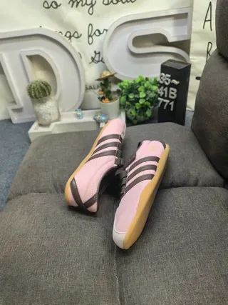 Adidas Pink Brown Laceless Velcro Strap Lifestyle Sneakers 6