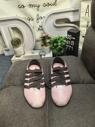 Adidas Pink Brown Laceless Velcro Strap Lifestyle Sneakers 10