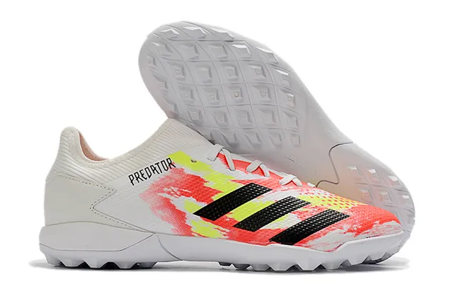 Adidas Predator Preto Verde Baixo Corte Textura de Grade Superior Grama Sapatos de Futebol 5