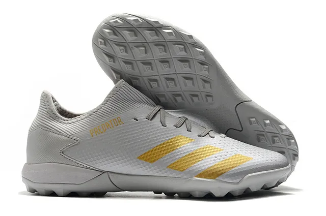 Adidas Predator Preto Verde Baixo Corte Textura de Grade Superior Grama Sapatos de Futebol 9