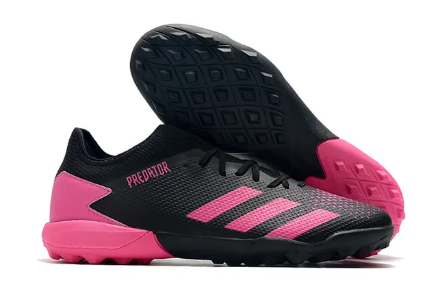 Adidas Predator Preto Verde Baixo Corte Textura de Grade Superior Grama Sapatos de Futebol 12