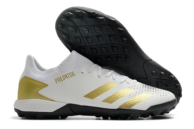 Adidas Predator Preto Verde Baixo Corte Textura de Grade Superior Grama Sapatos de Futebol 14