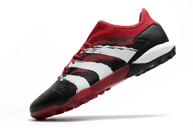 Adidas Predator Preto Verde Baixo Corte Textura de Grade Superior Grama Sapatos de Futebol 18