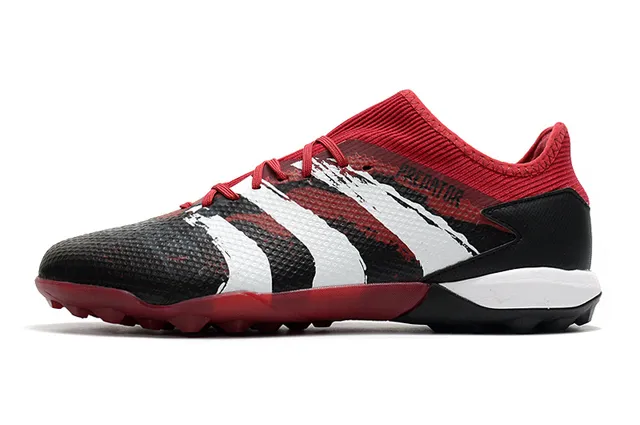 Adidas Predator Preto Verde Baixo Corte Textura de Grade Superior Grama Sapatos de Futebol 19