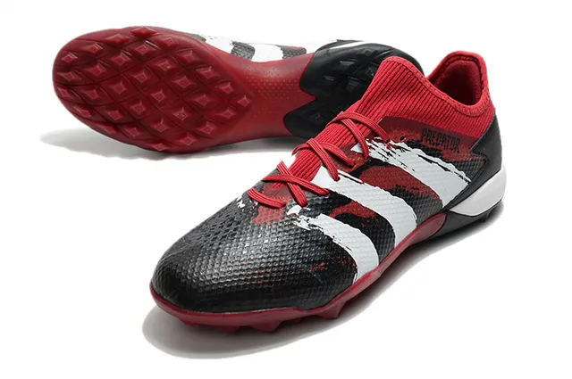 Adidas Predator Preto Verde Baixo Corte Textura de Grade Superior Grama Sapatos de Futebol 20