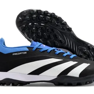 Adidas Predator Black White Blue Turf Soccer Shoes