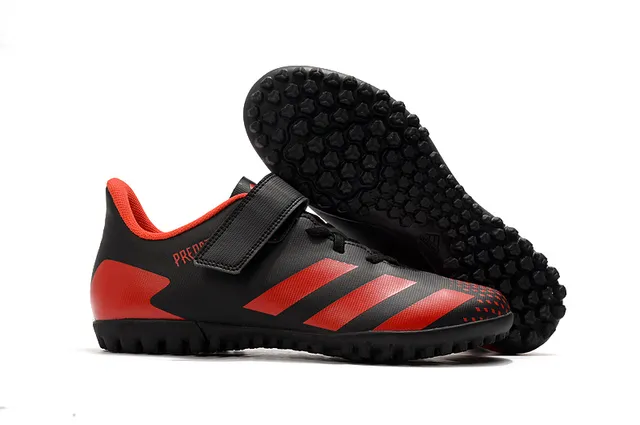 Adidas Predator Noir Blanc Low-Cut Velcro Sangle Fermeture Gazon Chaussures de football 2