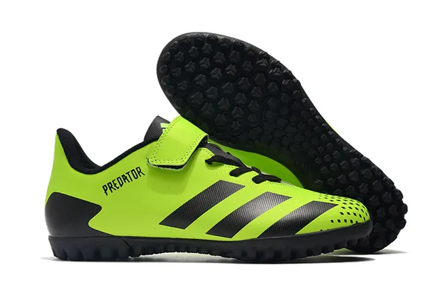 Adidas Predator Noir Blanc Low-Cut Velcro Sangle Fermeture Gazon Chaussures de football 5