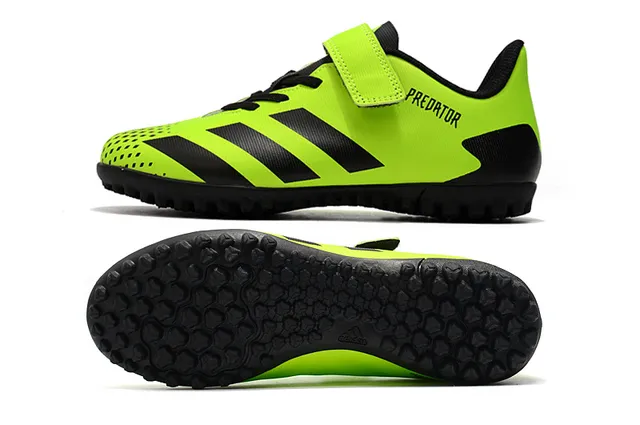 Adidas Predator Noir Blanc Low-Cut Velcro Sangle Fermeture Gazon Chaussures de football 6