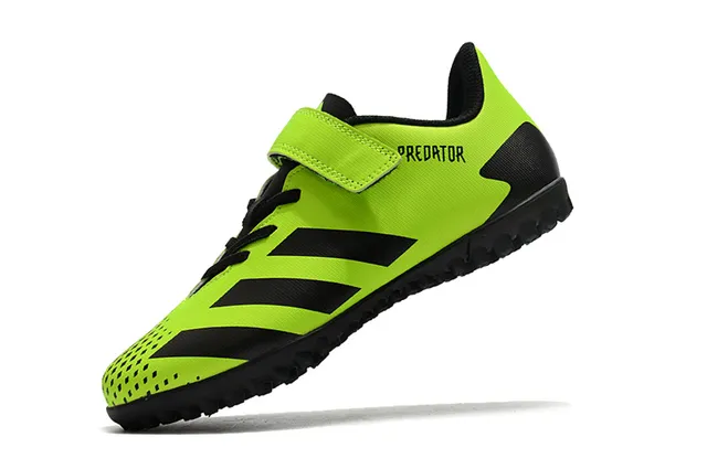 Adidas Predator Noir Blanc Low-Cut Velcro Sangle Fermeture Gazon Chaussures de football 7