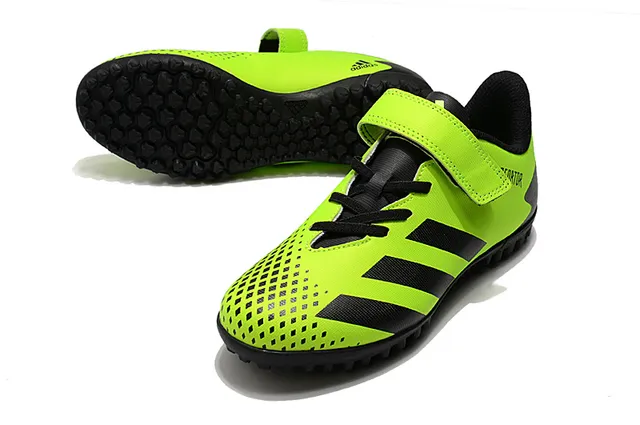 Adidas Predator Noir Blanc Low-Cut Velcro Sangle Fermeture Gazon Chaussures de football 9