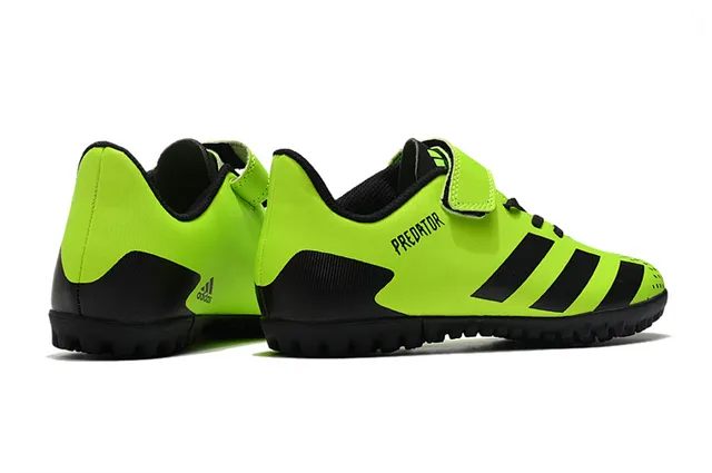 Adidas Predator Noir Blanc Low-Cut Velcro Sangle Fermeture Gazon Chaussures de football 10