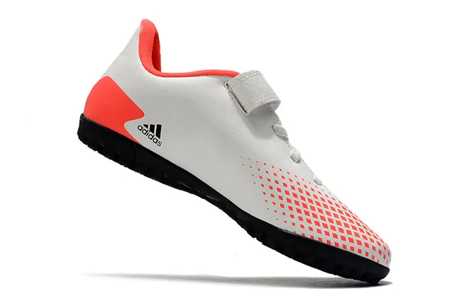 Adidas Predator Noir Blanc Low-Cut Velcro Sangle Fermeture Gazon Chaussures de football 18