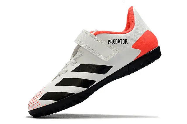 Adidas Predator Noir Blanc Low-Cut Velcro Sangle Fermeture Gazon Chaussures de football 19