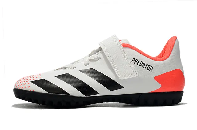 Adidas Predator Noir Blanc Low-Cut Velcro Sangle Fermeture Gazon Chaussures de football 20