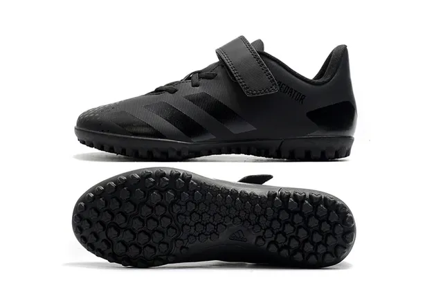 Adidas Predator Noir Blanc Low-Cut Velcro Sangle Fermeture Gazon Chaussures de football 23