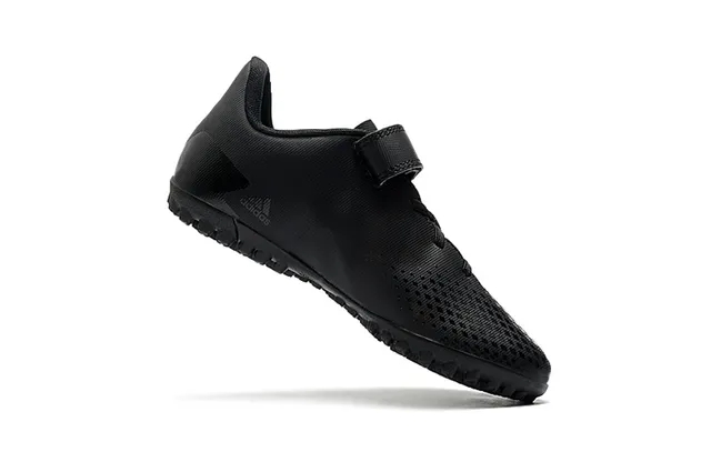 Adidas Predator Noir Blanc Low-Cut Velcro Sangle Fermeture Gazon Chaussures de football 24