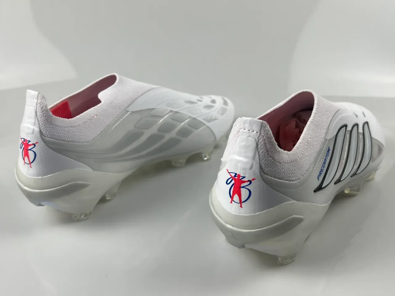 Adidas Predator Nanostrike+ White Silver Red Firm-Ground Soccer Shoes 3