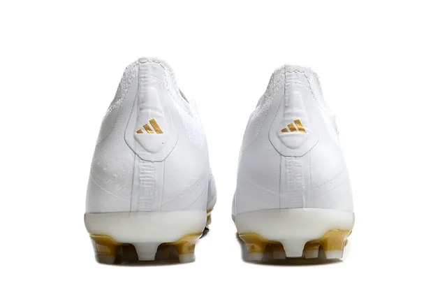 Adidas Predator White and Gold Firm-Ground Soccer Shoes 4