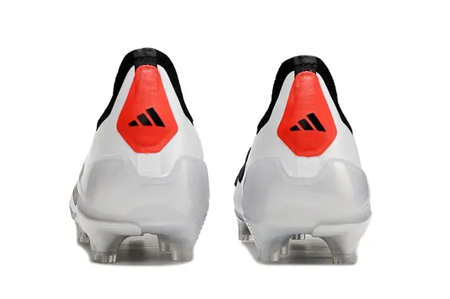 Adidas Predator Blanc Noir Rouge Chaussures de football terrain ferme 4