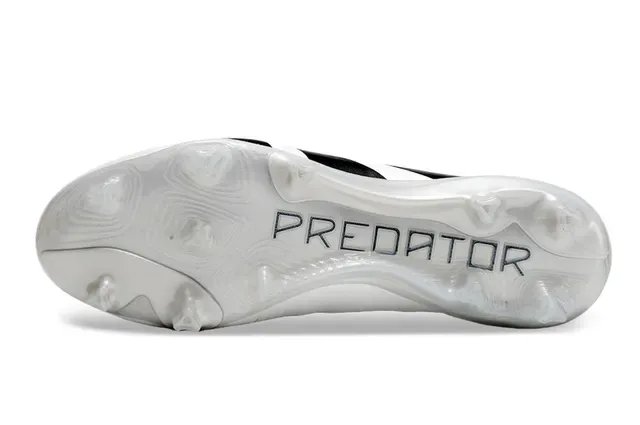 Adidas Predator Blanc Noir Rouge Chaussures de football terrain ferme 6