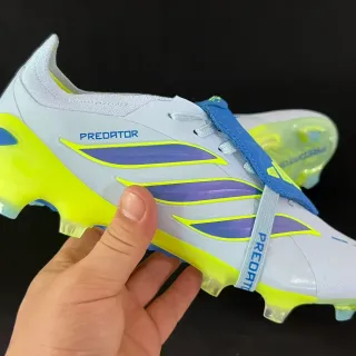 Adidas Predator White Yellow Low-Cut Football Boot Firm-Ground Soccer Shoes
