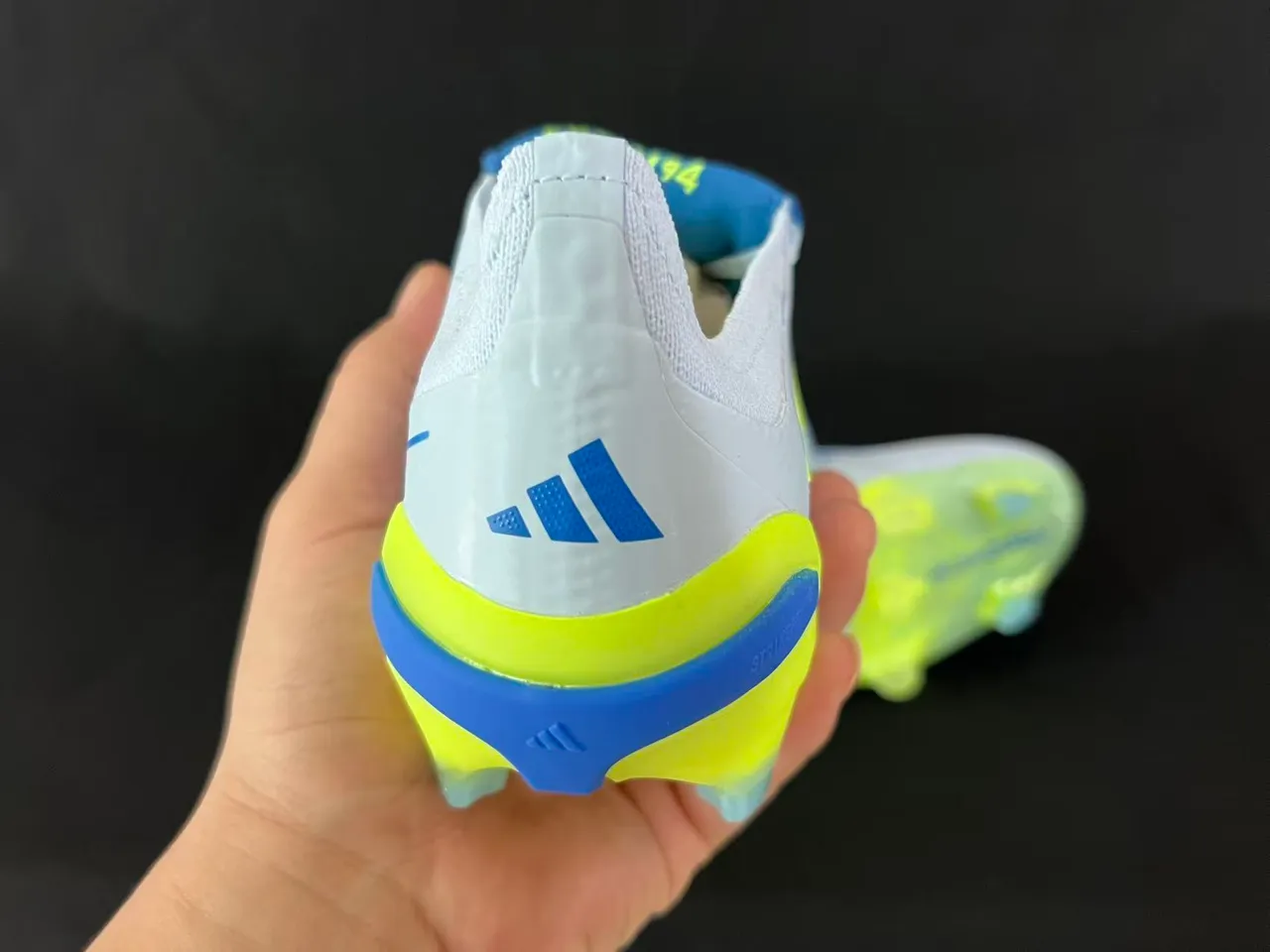 Adidas Predator White Yellow Low-Cut Football Boot Firm-Ground Soccer Shoes 3