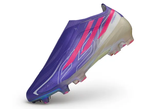 Adidas Purple Pink Low-Cut Sock-Fit Upper Iridescent Holographic Soleplate Firm-Ground Soccer Shoes 3