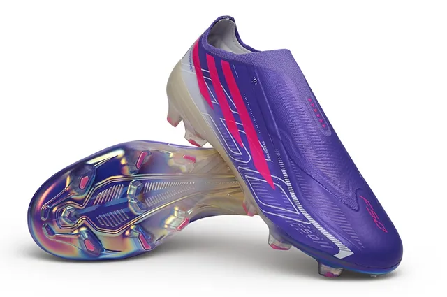 Adidas Purple Pink Low-Cut Sock-Fit Upper Iridescent Holographic Soleplate Firm-Ground Soccer Shoes 4
