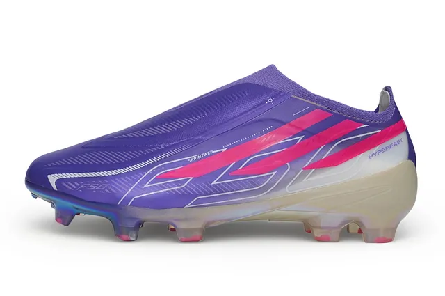 Adidas Purple Pink Low-Cut Sock-Fit Upper Iridescent Holographic Soleplate Firm-Ground Soccer Shoes 7