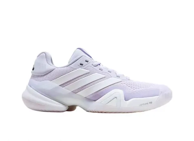 Adidas Purple White Breathable Mesh Upper Three-Stripe Side Branding Sneakers 4