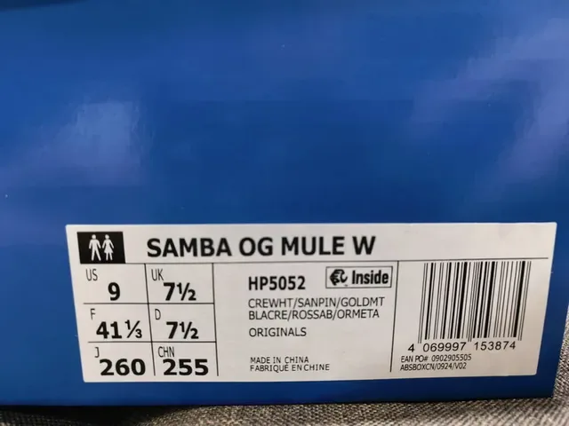 Adidas Samba ऑफ-व्हाइट पिंक बुनी पट्टी बैकलेस म्यूल लोफर्स 2