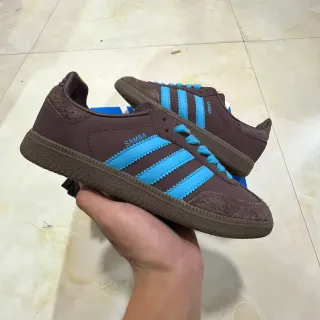 Adidas Samba Brown and Blue Lifestyle Sneakers