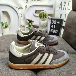 Adidas Samba Brown and Gray Lifestyle Sneakers