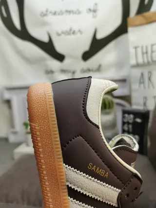 Adidas Samba 棕灰生活休闲鞋 3