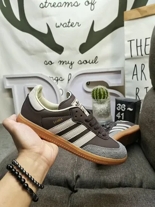 Adidas Samba 棕灰生活休闲鞋 5