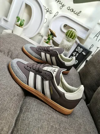 Adidas Samba 棕灰生活休闲鞋 7