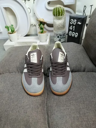 Adidas Samba 棕灰生活休闲鞋 10