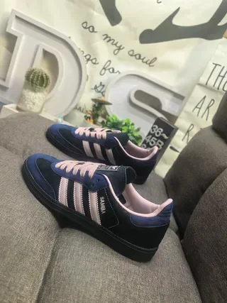Adidas Samba Navy and Pink Lifestyle Sneakers 7
