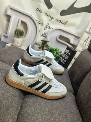 Adidas Samba Off-White and Black Lifestyle Sneakers 9