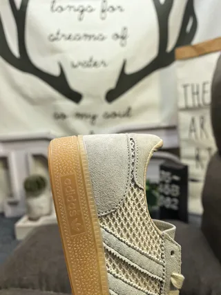 Adidas Samba OG Beige Mesh and Suede Lifestyle Sneakers 3