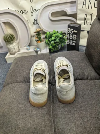 Adidas Samba OG Beige Mesh and Suede Lifestyle Sneakers 8