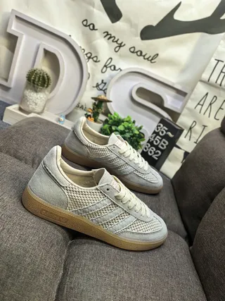 Adidas Samba OG Beige Mesh and Suede Lifestyle Sneakers 9