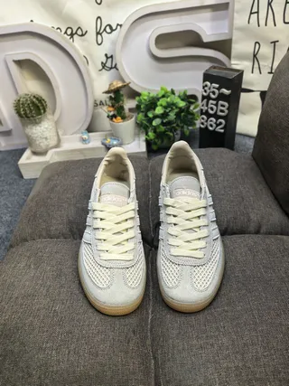 Adidas Samba OG Beige Mesh and Suede Lifestyle Sneakers 10