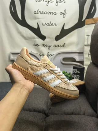 Adidas Samba OG Beige Woven Textile Lifestyle Sneakers 5