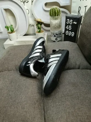Adidas Samba OG Black and Metallic Silver Lifestyle Sneakers 6