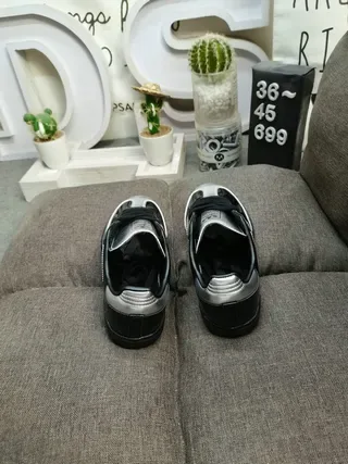 Adidas Samba OG Black and Metallic Silver Lifestyle Sneakers 8