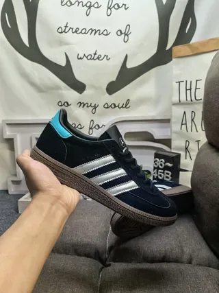Adidas Samba OG Black Turquoise Suede Lifestyle Sneakers 5